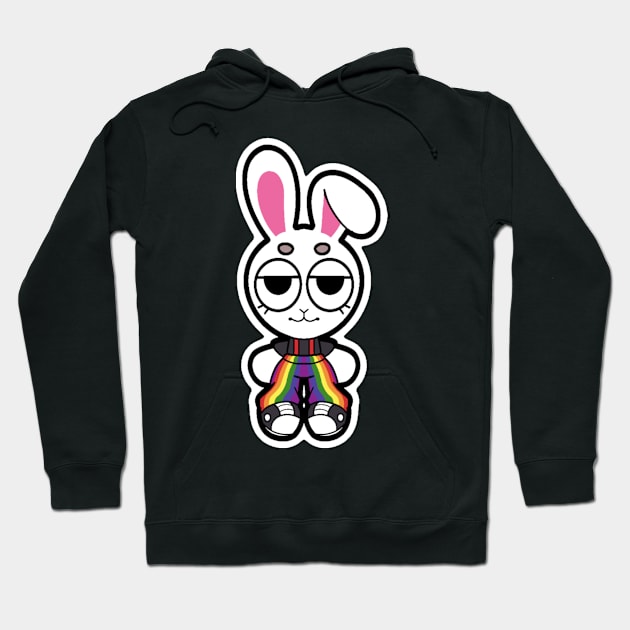 Pride Flag Bunny Hoodie by Indy-Site